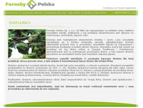 Wykonanie strony internetowej firmy oferującej drewno : Forneby Polska Sp. z o.o.