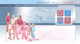 Projekt i wykonanie stronyj WWW dla firmy DIMA - producent odzieży dziecięcej