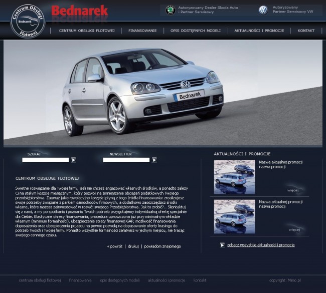 strony internetowe - dealer skoda