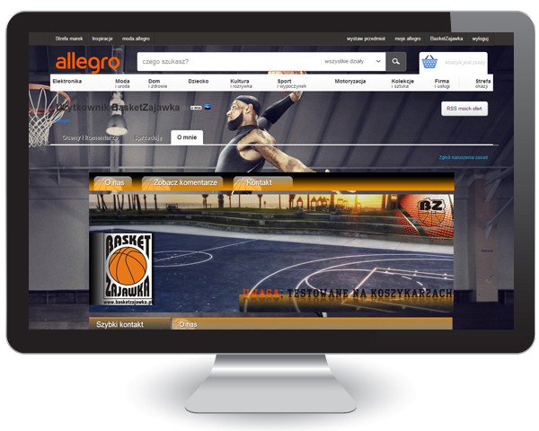 Szablony Allegro: wykonanie szablonu aukcji Allegro dla BasketZajawka