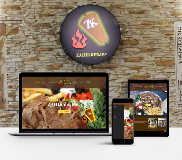 Strona internetowa dla sieci restauracji ZAHIR